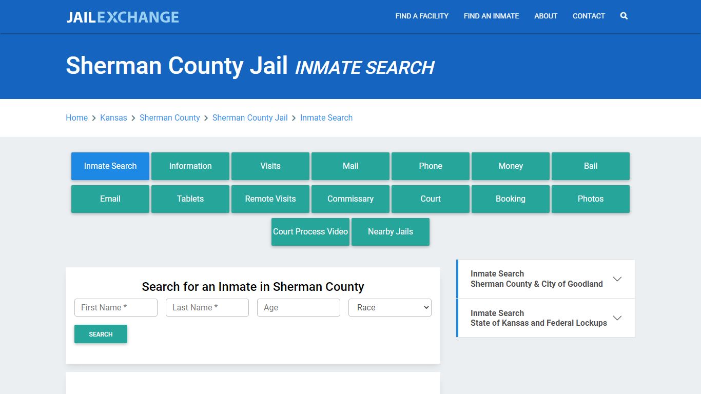 Sherman County Jail, KS Inmate Search: Roster & Mugshots