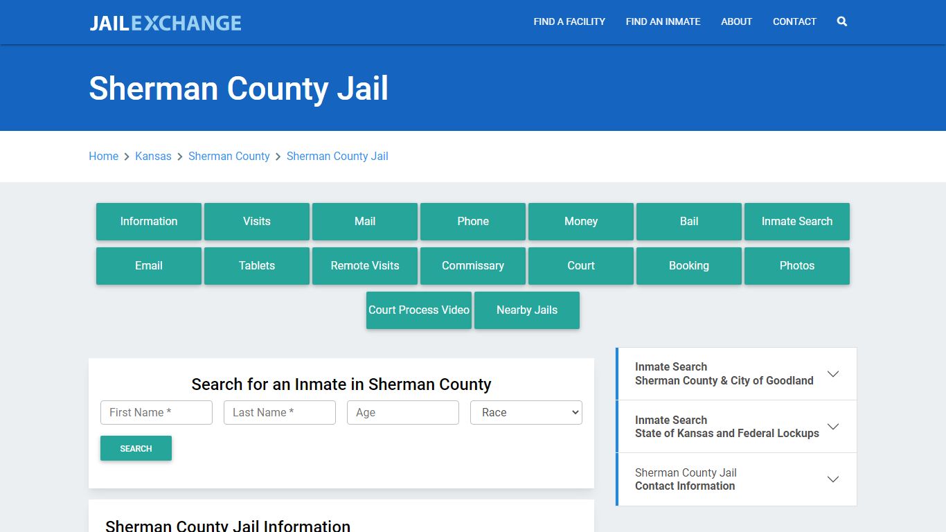 Sherman County Jail Roster Lookup, KS, Inmate Search